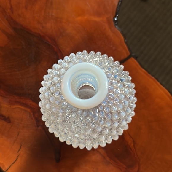 FENTON art glass french opalescent hobnail jug wrisley bottle 1950's - Picture 6 of 6